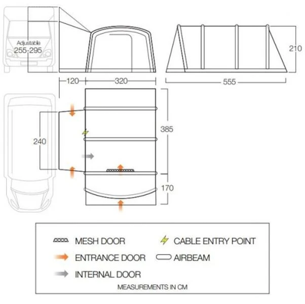 Vango Galli CC Air Tall Awning 2023 - Image 2