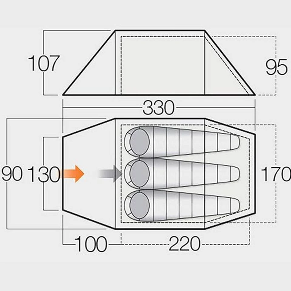 Vango Nova 300 3 Person Tent - Image 2