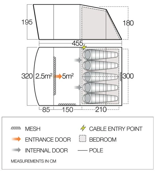 Vango Harris 500 (Poled) Tent 2023 - Image 2