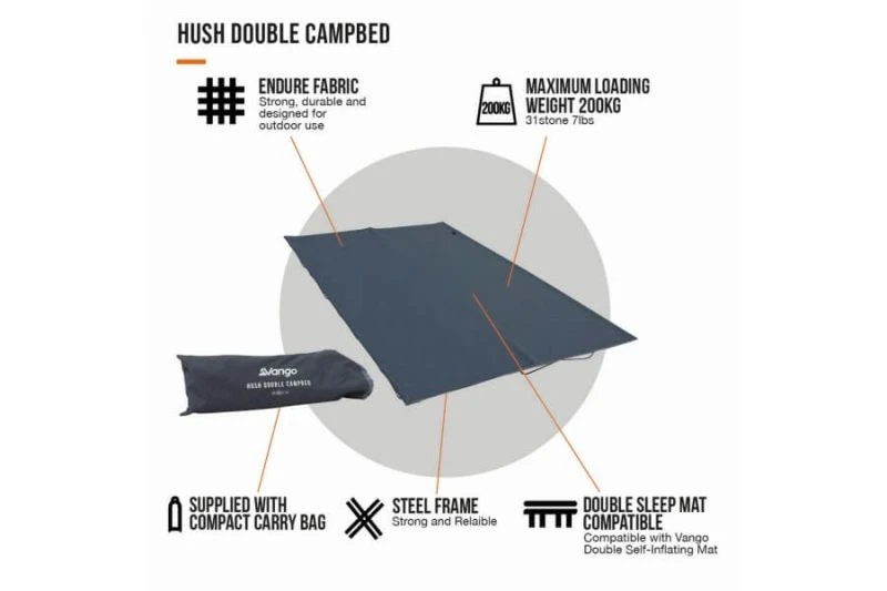 Vango Hush Camp Bed - Double - Image 2