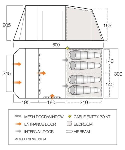 Vango Lismore 450 (Poled) Tent 2023 (Incl. Footprint) - Image 2