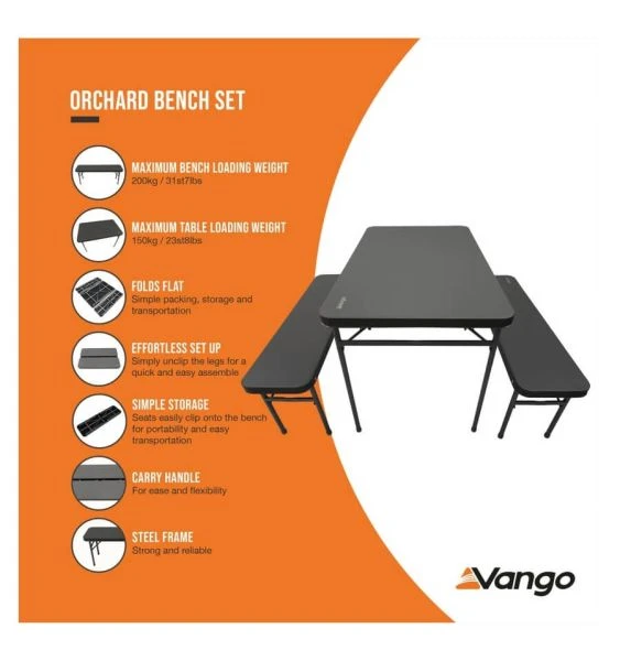 Vango Orchard Bench Set - Image 4