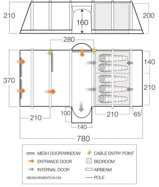 Vango Soneva Air 550XL Airbeam Tent 2023 - Image 2