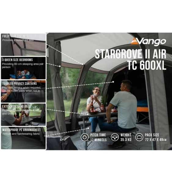 Vango Stargrove II Air TC 600XL Airbeam Tent 2022 - Image 5