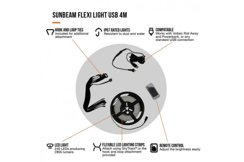 Vango Sunbeam Flexi Light 4m - USB - Image 2