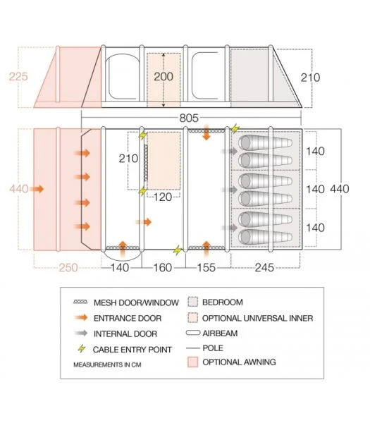 Vango Anantara TC 600XL Front Awning - Image 2