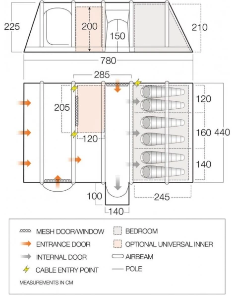Vango Ventanas II Air TC 650XL Airbeam Tent 2023 - Image 2